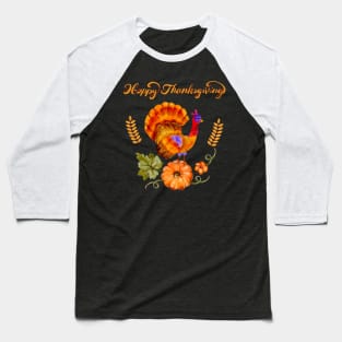 Happy Thanksgiving day retro style design Baseball T-Shirt